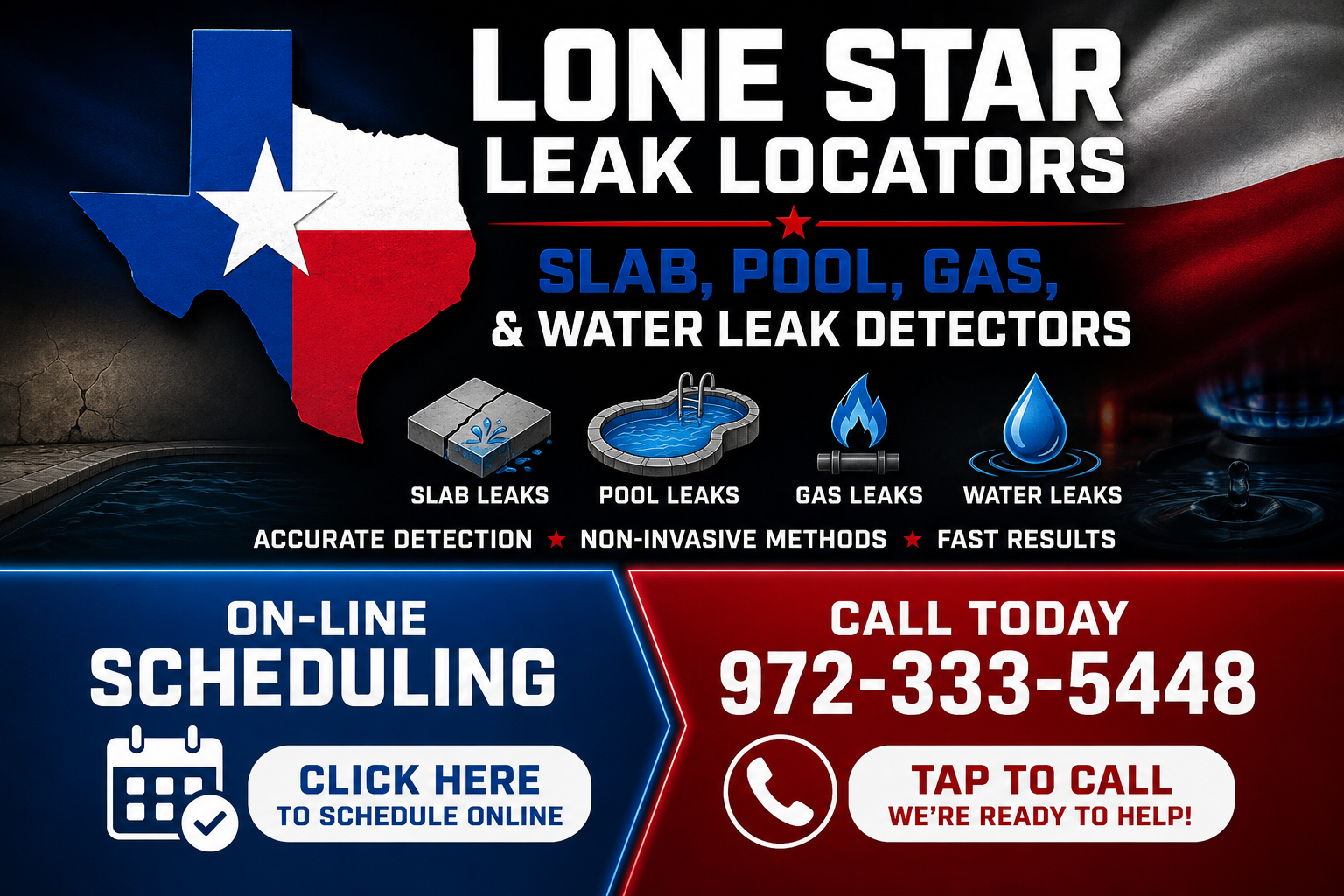 Lone Star Leak Locators Slab Pool Gas and Water Leak Detectors