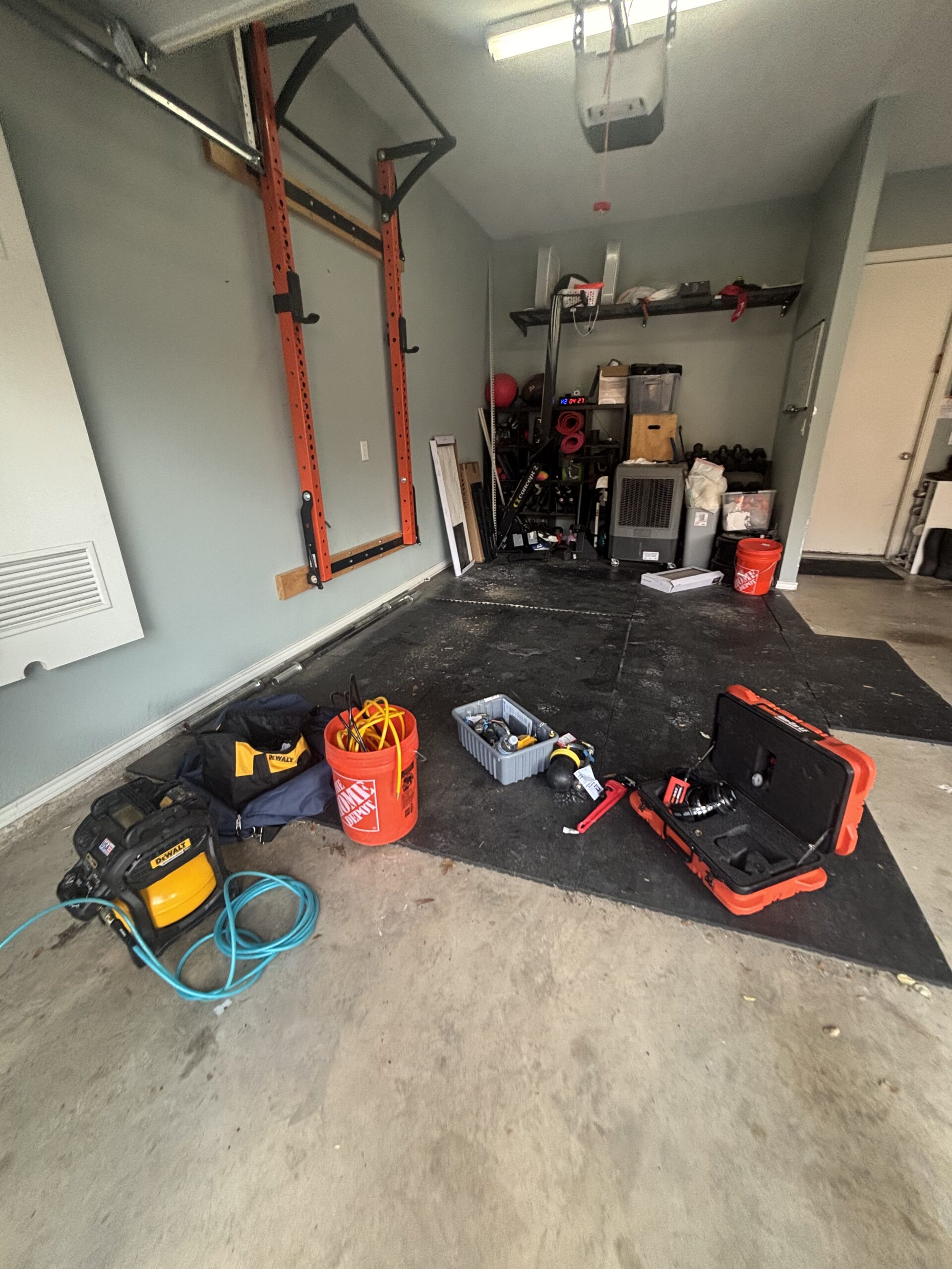 Professional leak-locating equipment used during a North Texas water-loss investigation